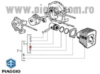 Segment original moped Piaggio Boss - Boxer - Bravo - Ciao - Grillo - Si - Si Mix 2T 50cc diametru 38.20 mm
